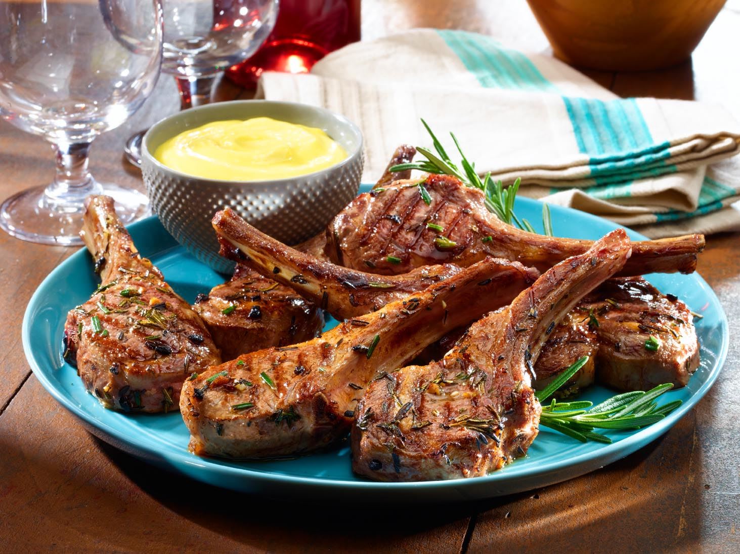 Spanish Lamb Chops with Aioli Sauce