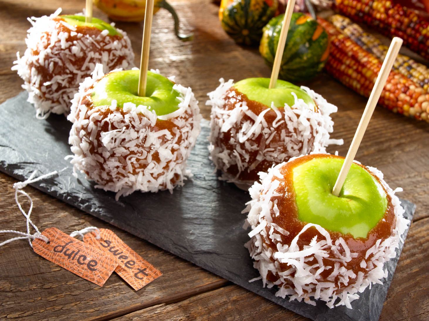 Coconut Caramel Apples