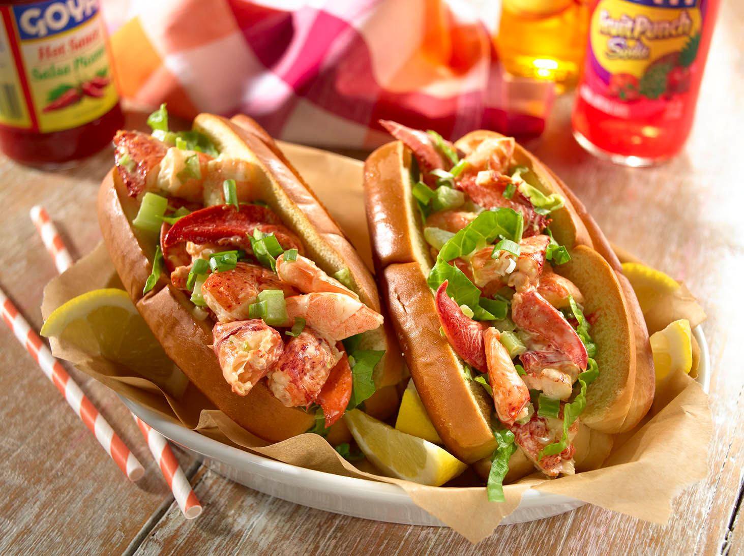 Lobster-Shrimp Rolls with Ají Amarillo Mayonnaise