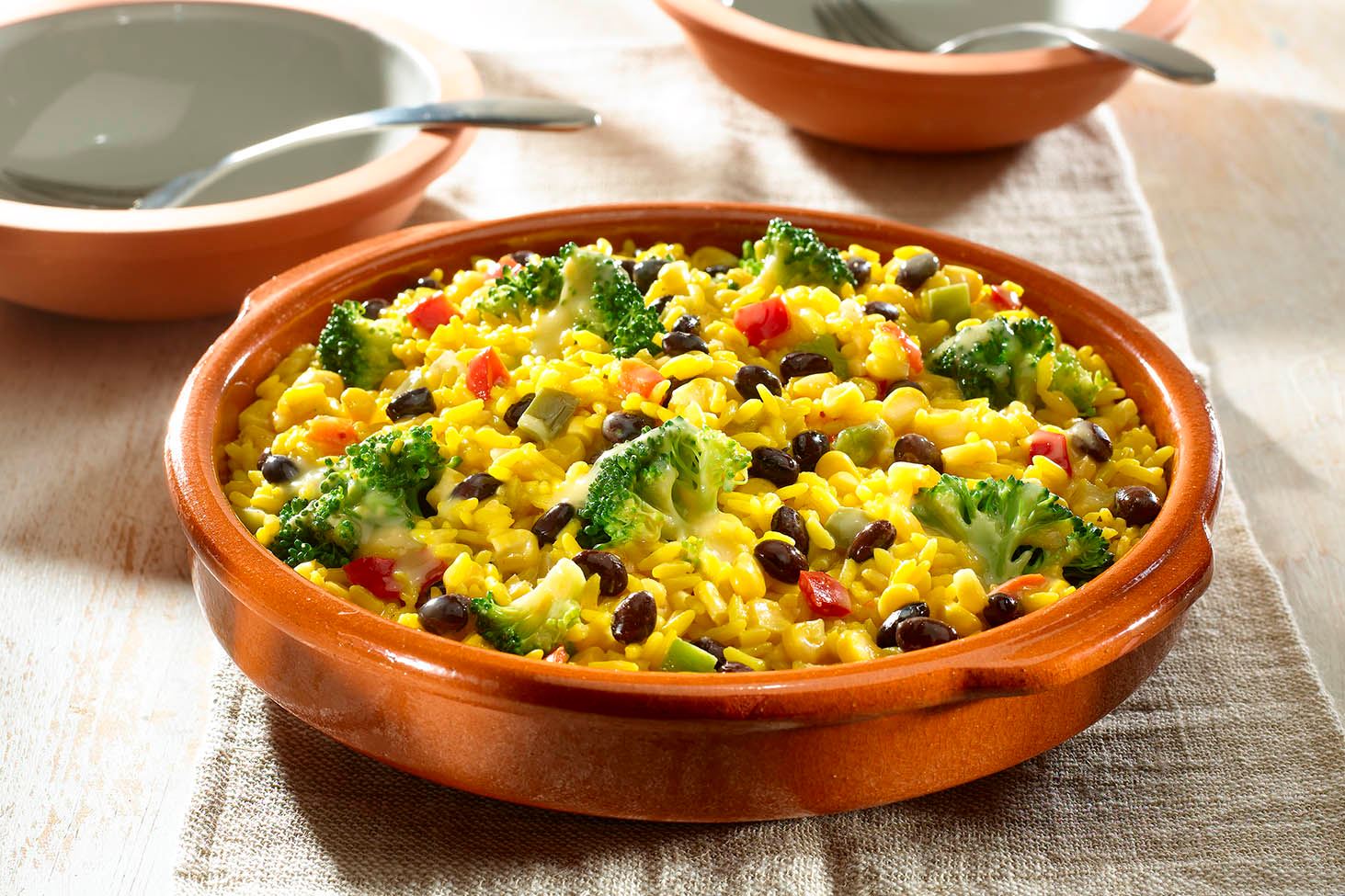 MyPlate Spanish Rice with Broccoli, Black Beans & Cheese