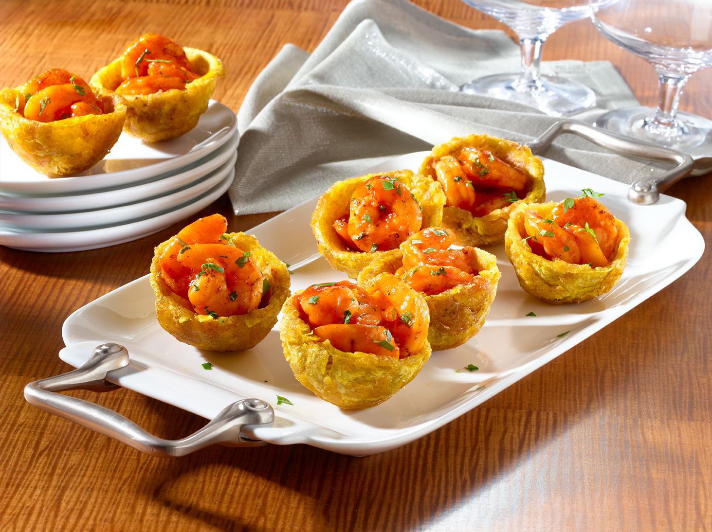 Seafood-Stuffed Plantain Cups