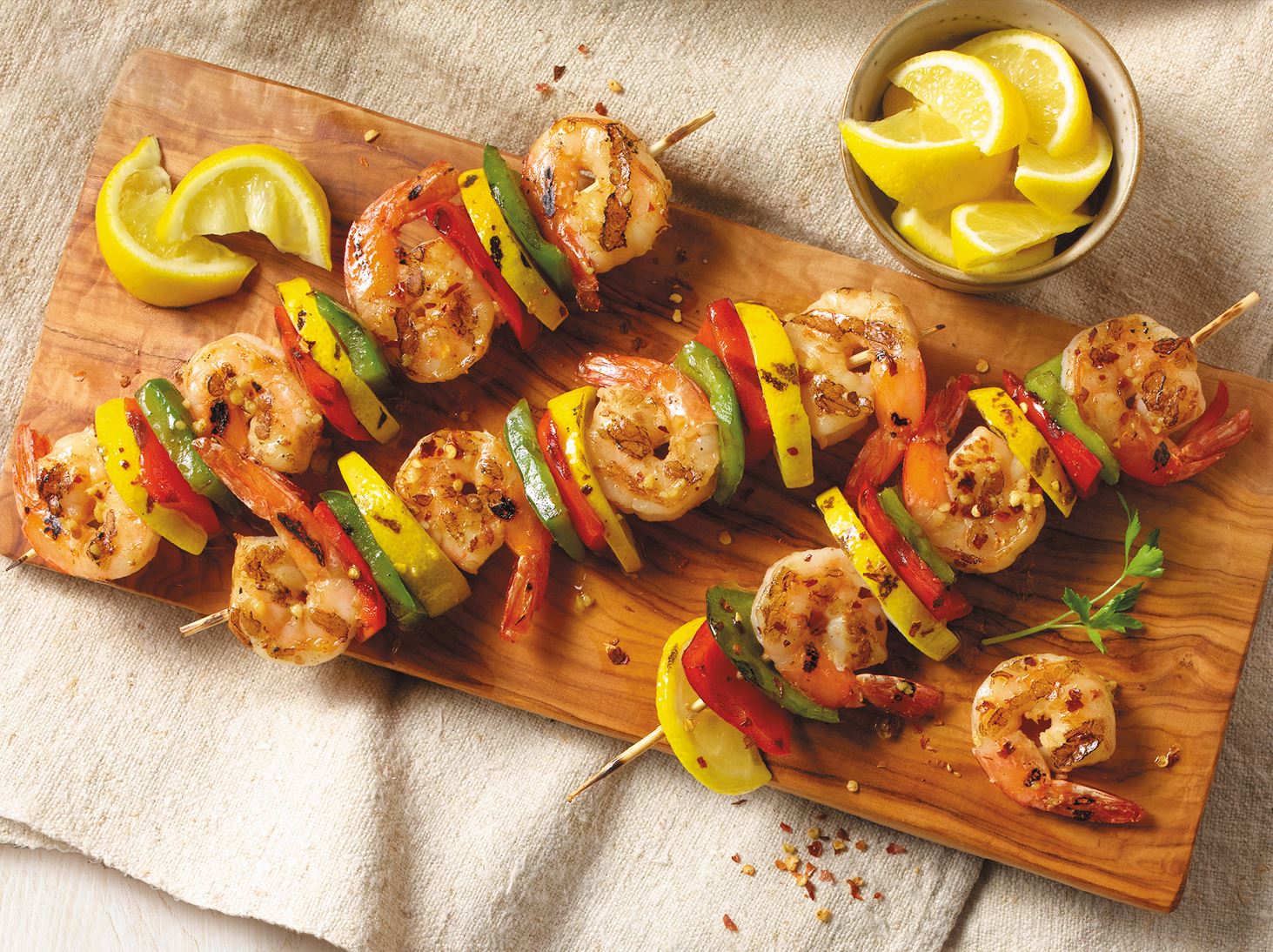 Spanish Garlic Shrimp on Skewers