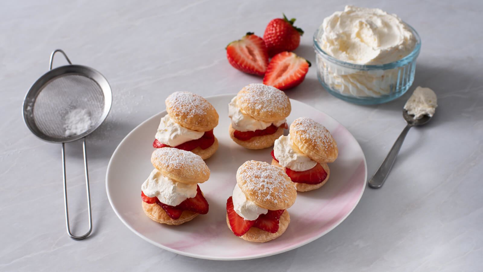 Strawberry Shortcake Puffs