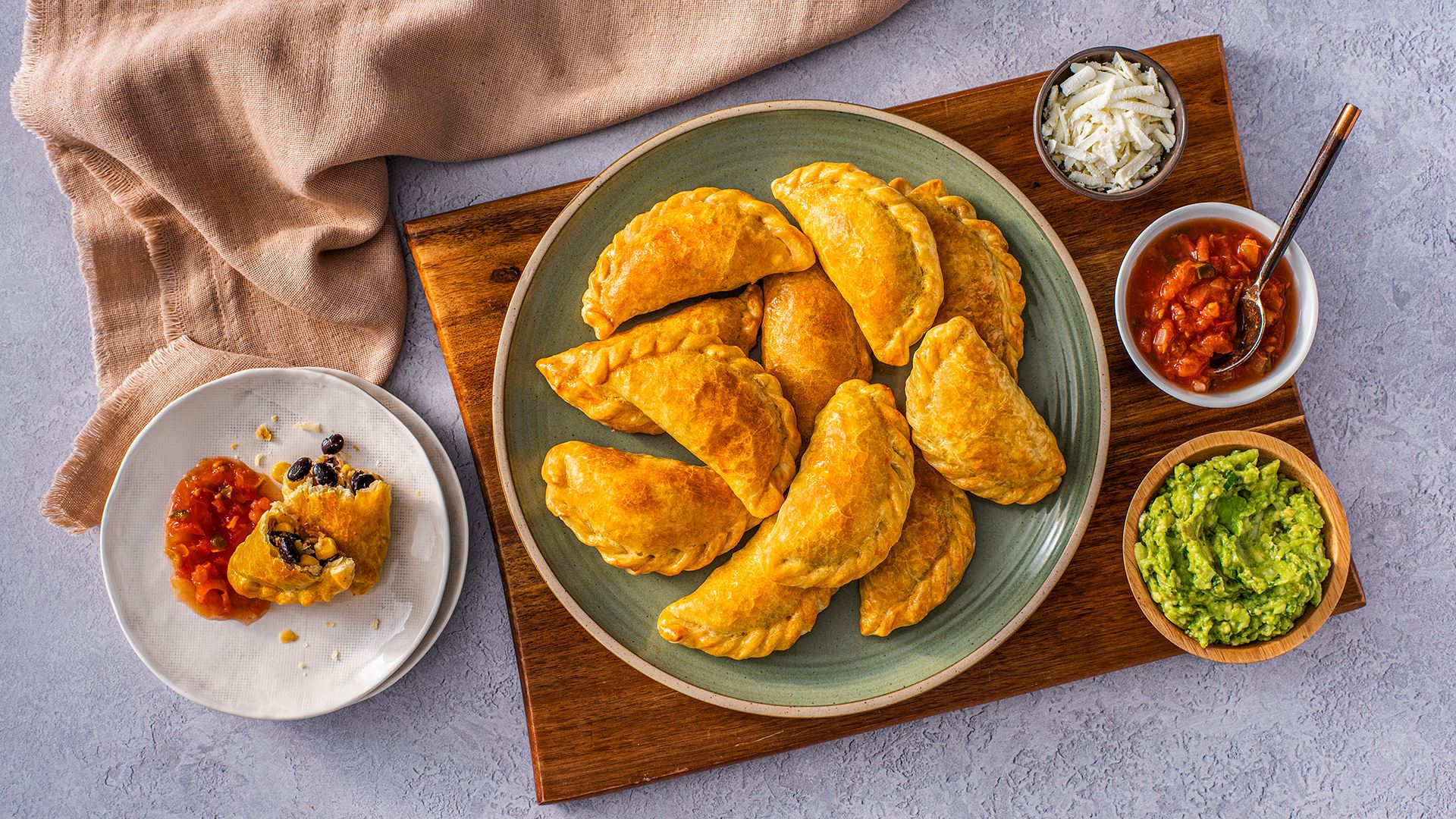 Vegetarian Cheese and Bean Empanadas